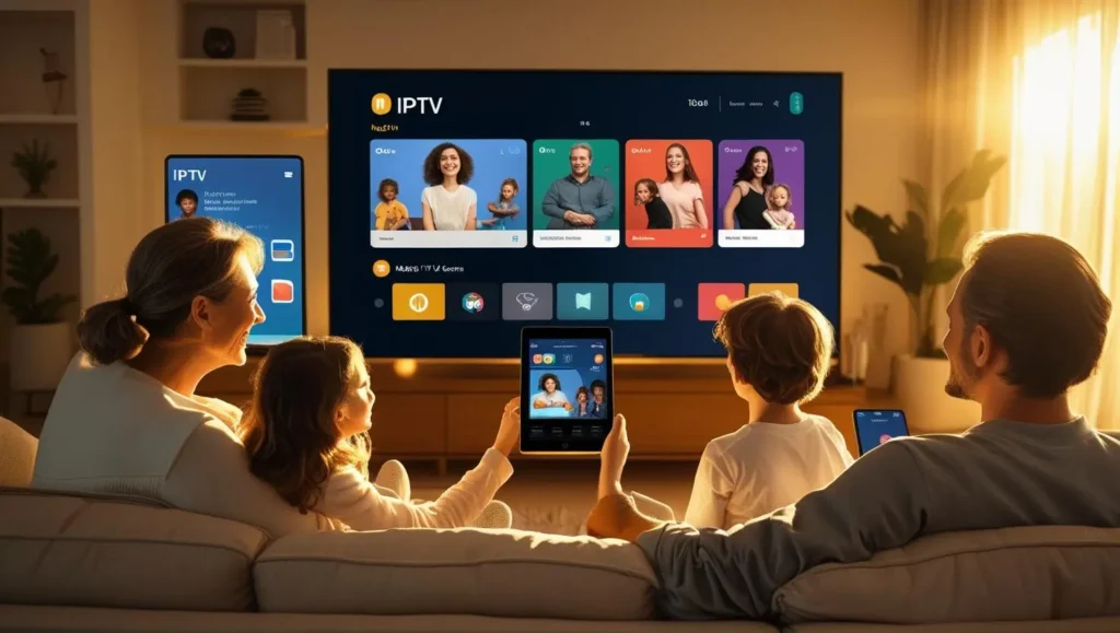 Family watching Magis TV across different devices