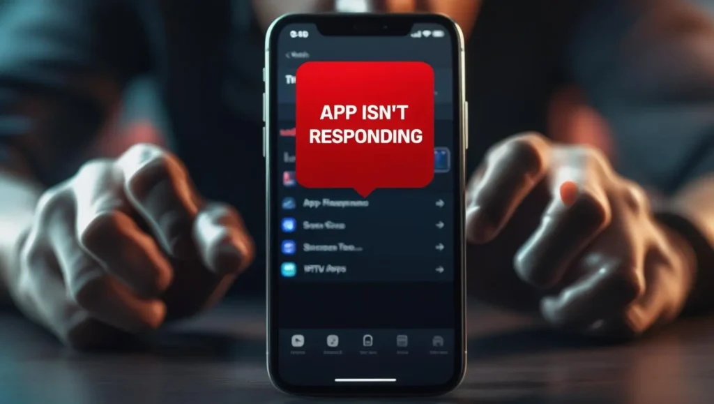 Magis TV app showing crash error popup