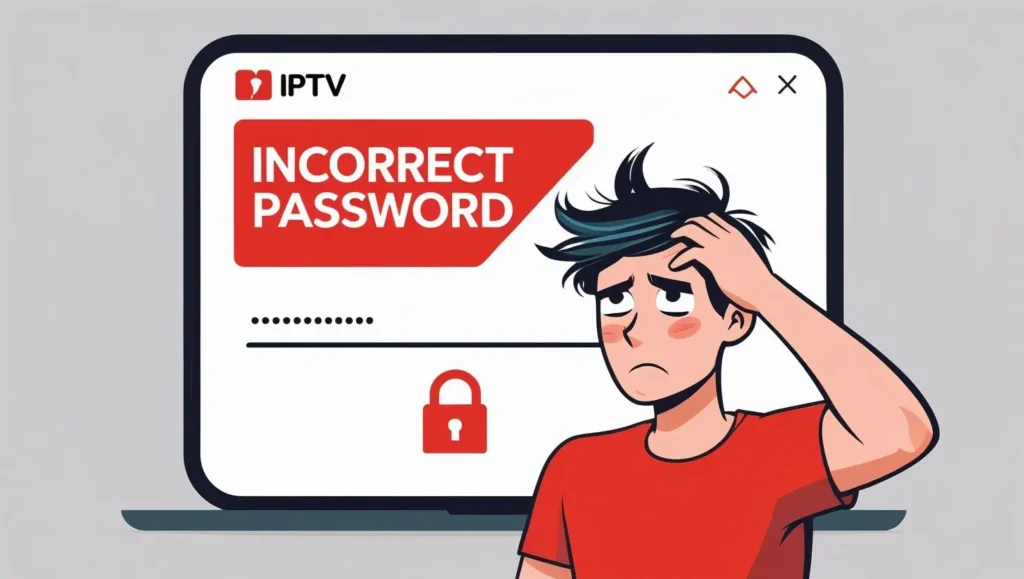 Login error screen on Magis TV