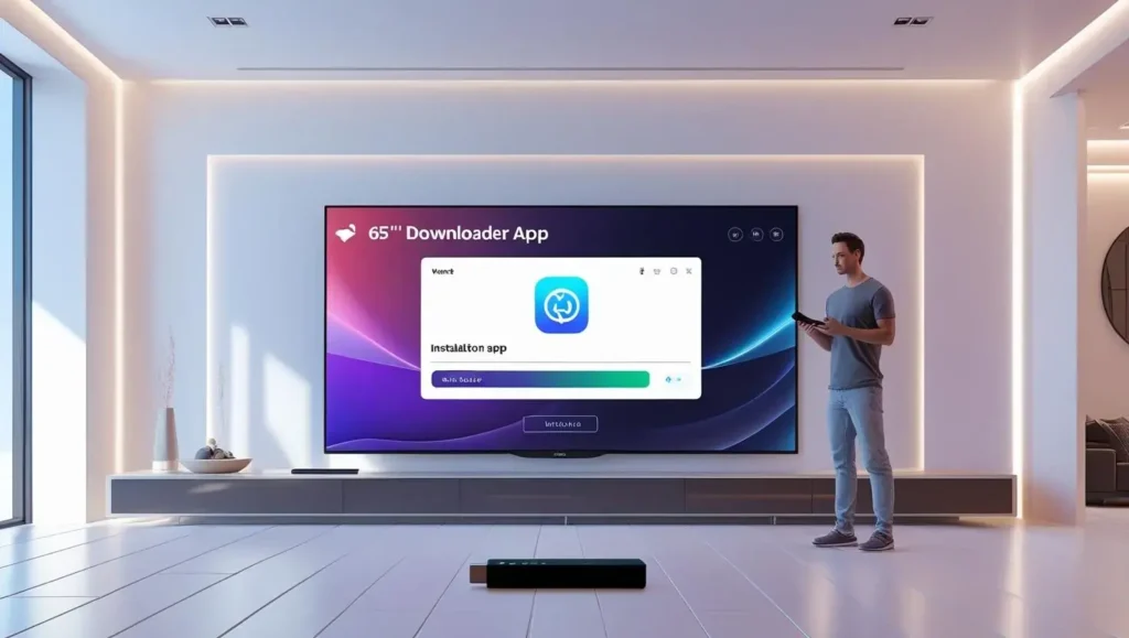 Smart TV screen with Magis TV app running, controlled via Fire Stick remote