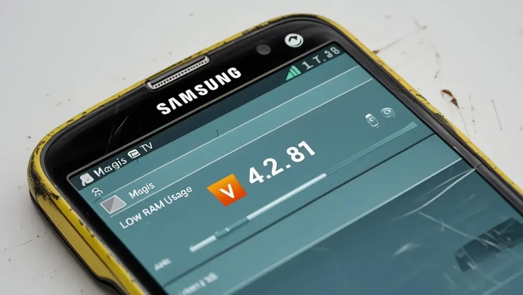Low-resource Android device running Magis TV v4.28.1 smoothly